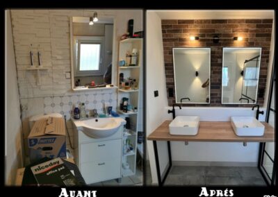 Rénovation d'une salle de bain complète.